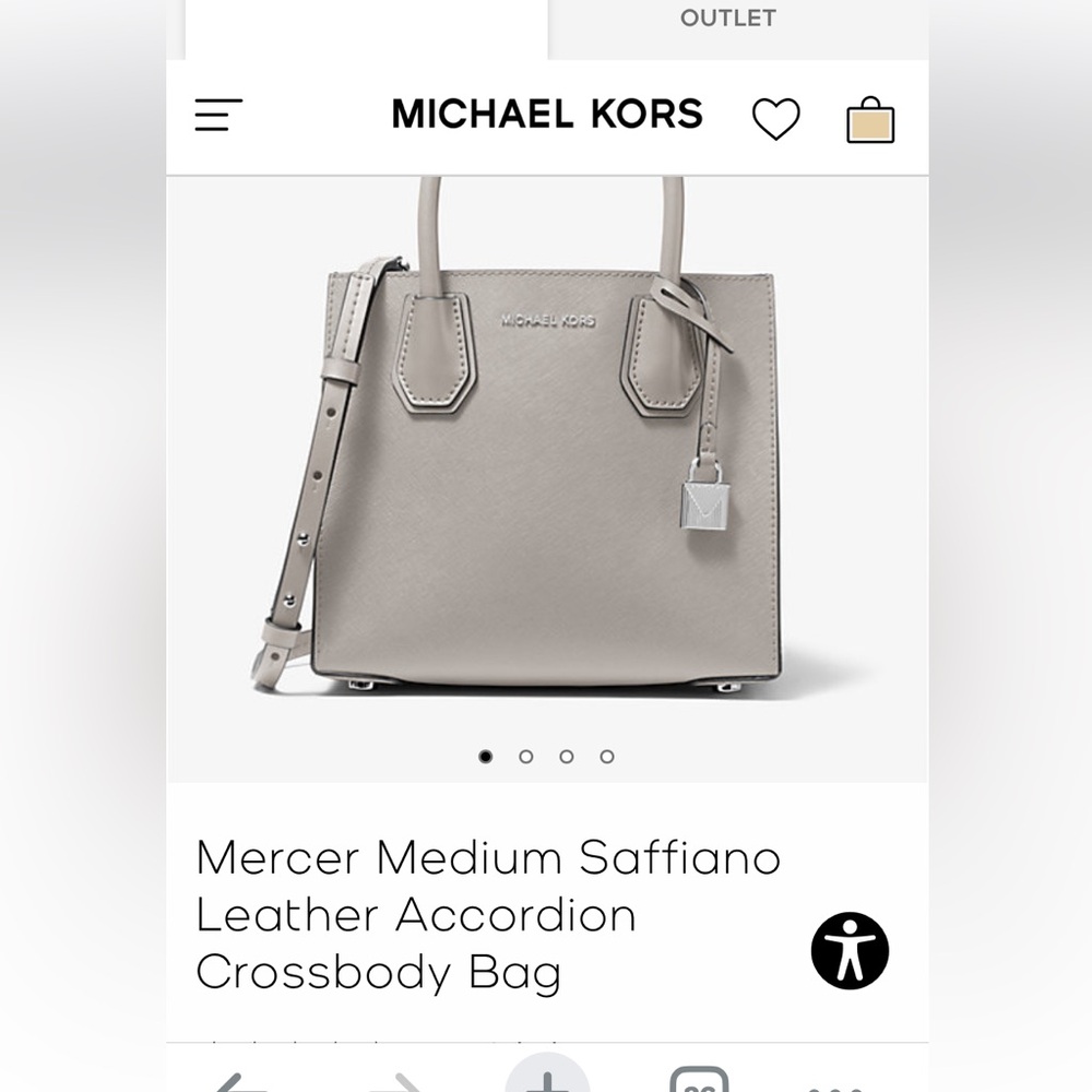 🎉 Host Pick 🎉 Michael Kors Gray Leather Tote Bag - Picture 9 of 12